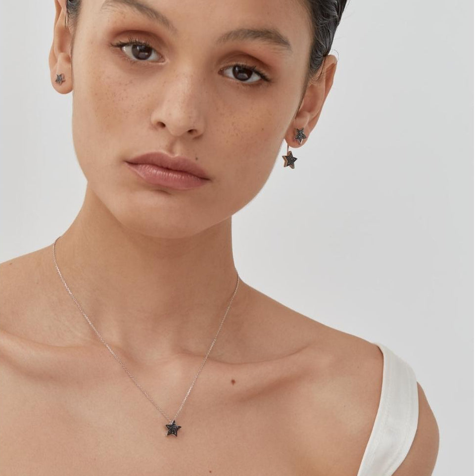 STASIA Star Black Diamond Necklace