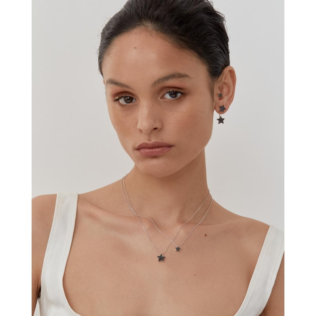 STASIA Multiwear Black Diamond Drop Earring Single