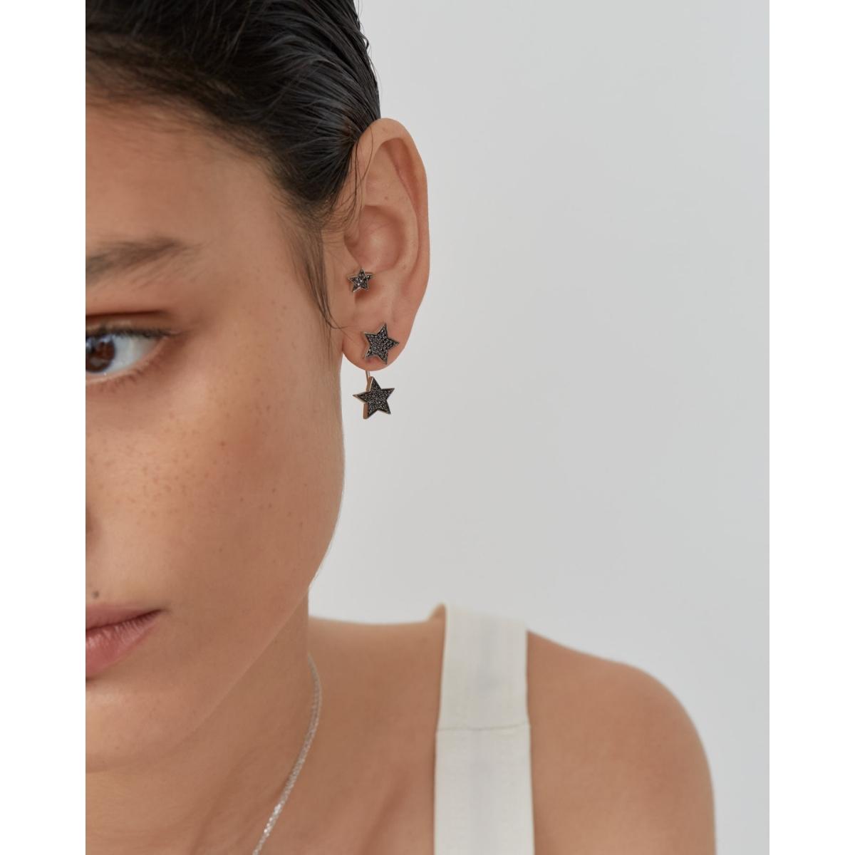 STASIA Multiwear Black Diamond Drop Earring Single