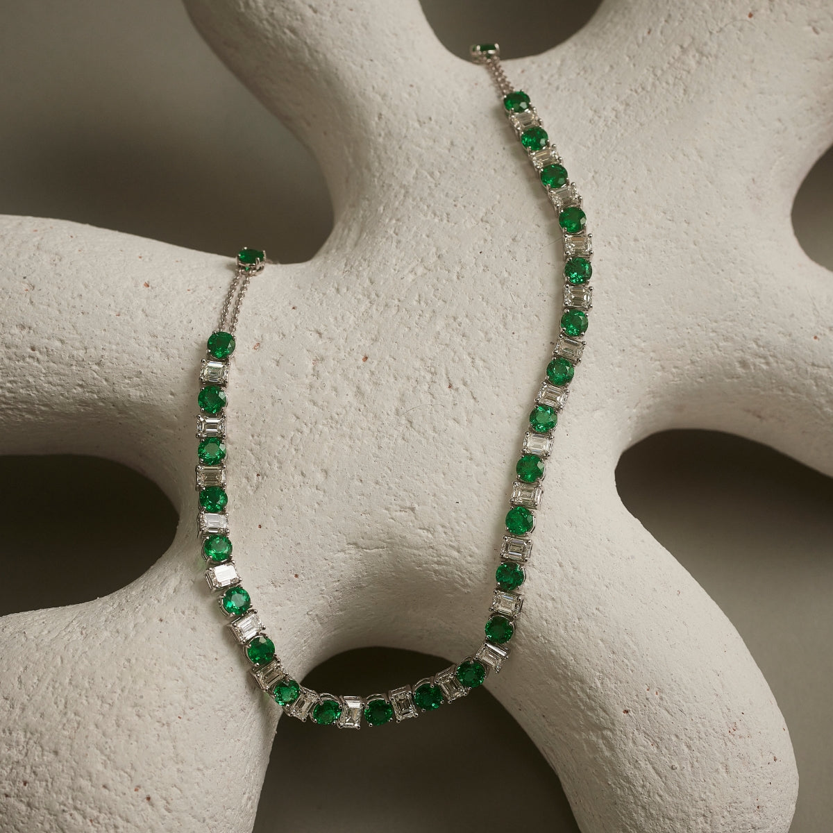 TATIANA Emerald and Diamond Necklace